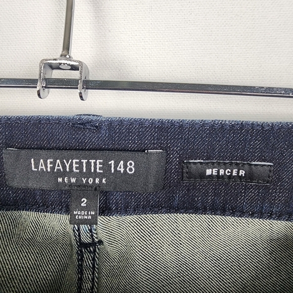 Lafayette 148 Mercer Dark Wash Straight Leg Jeans SIZE 2 - Picture 5 of 6